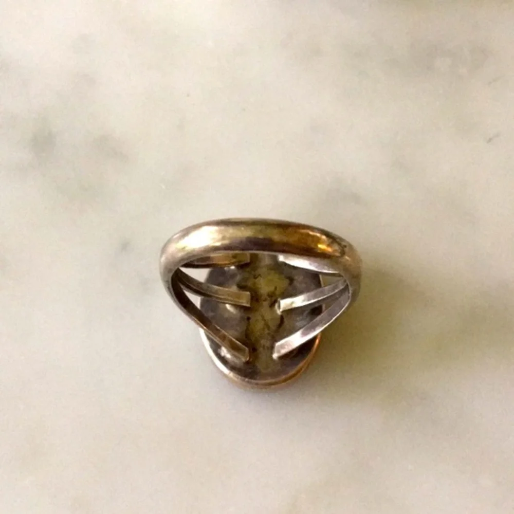 Native American Jasper Ring Vintage Size 6 1/4